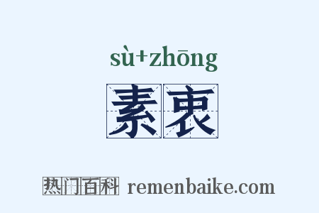 素衷是什么意思的图片